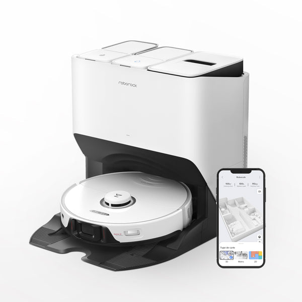 roborock Q8 Max+ Robot Vacuum and Mop, Self-Emptying, Hands-Free Cleaning  for up to 7 Weeks, Reactive Tech Obstacle Avoidance, 5500 Pa Suction